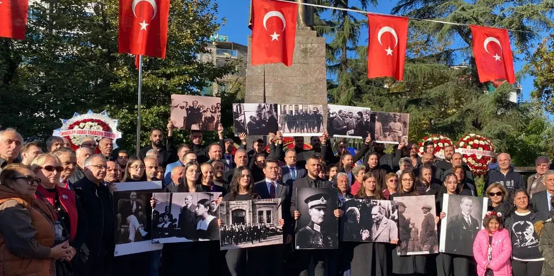 Trabzon’da 10 Kasım! Gazi Mustafa Kemal Atatürk, Minnetle Anıldı