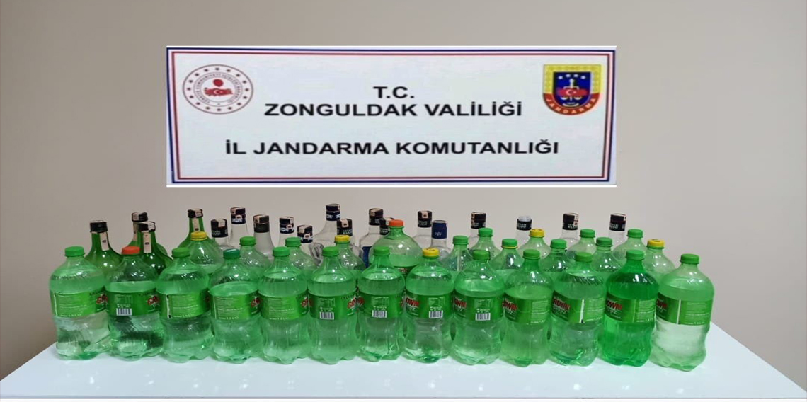 Çaycuma'da 20 litre etil alkol ele geçirildi