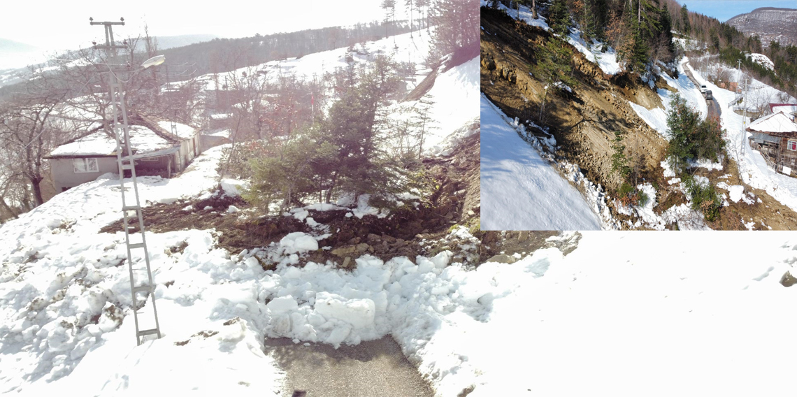 Sinop’ta heyelan meydana geldi 