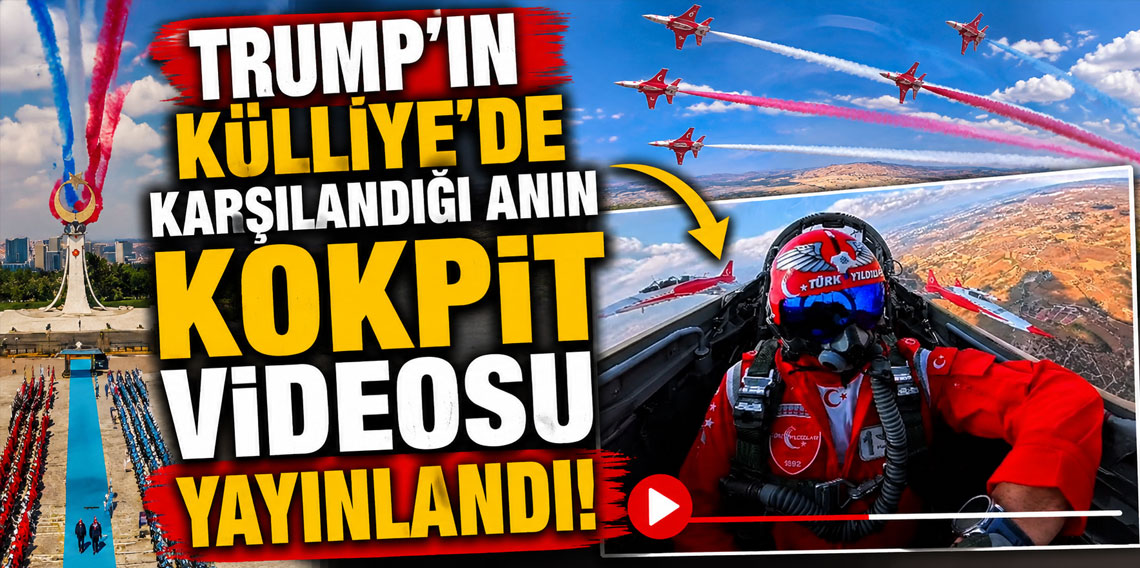 Trump'ın Külliye'de karşılandığı anın kokpit videosu yayınlandı!