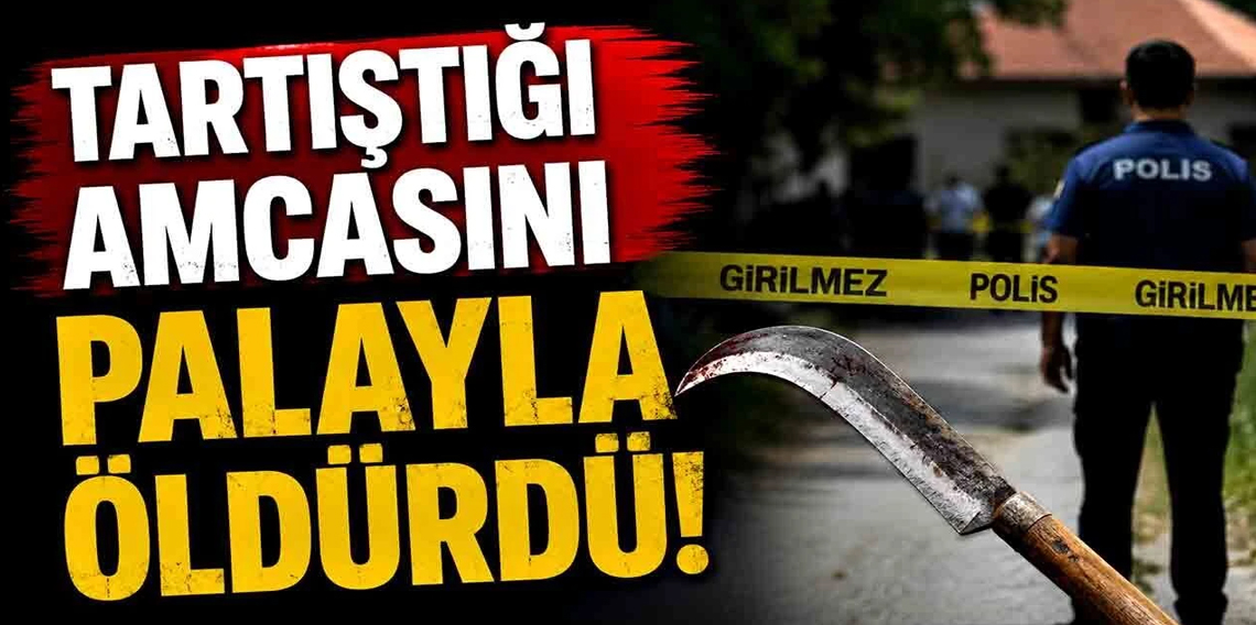 Sokak Ortasında Vahşet! Tartıştığı amcasını palayla öldürdü