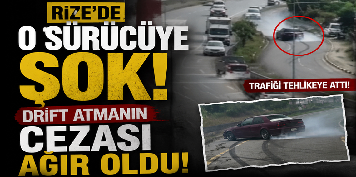 Rize'de düğün konvoyunda drift pahalıya patladı! Sürücülere 301 bin TL ceza