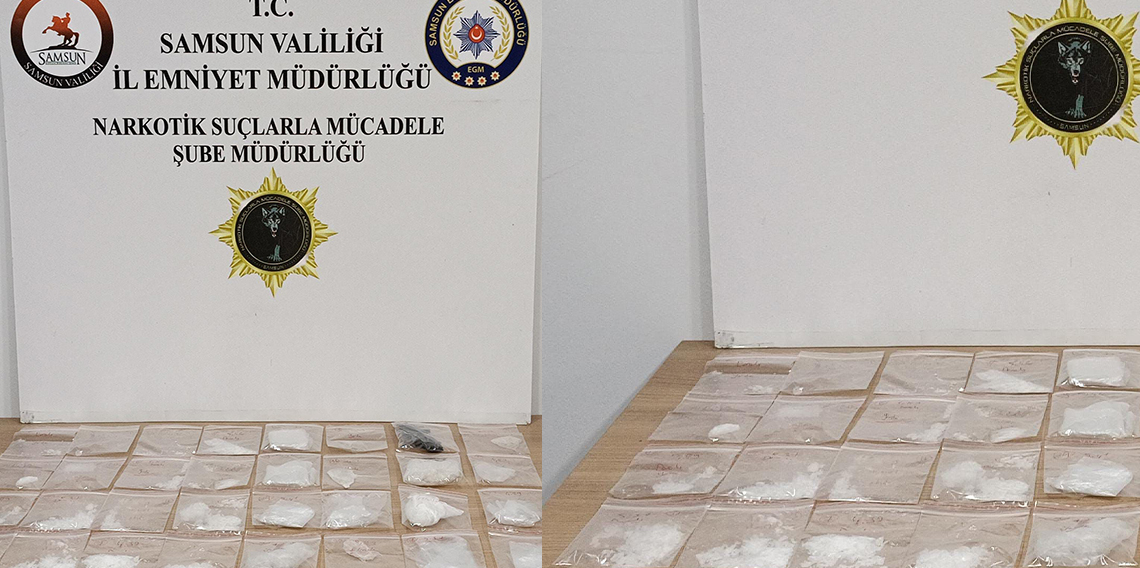  Çarşamba’da paket paket uyuşturucu ele geçti