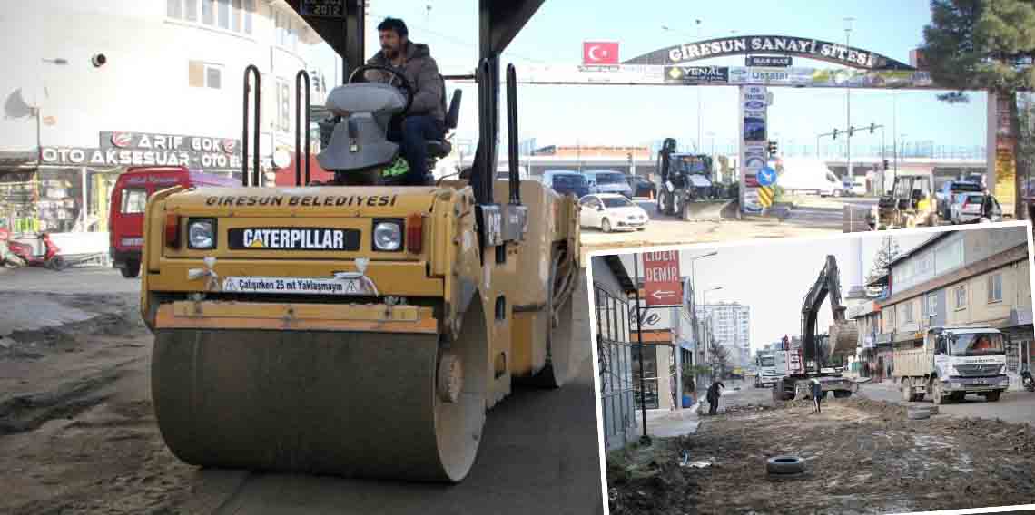 Giresun Belediyesi üstyapı çalışması başlattı