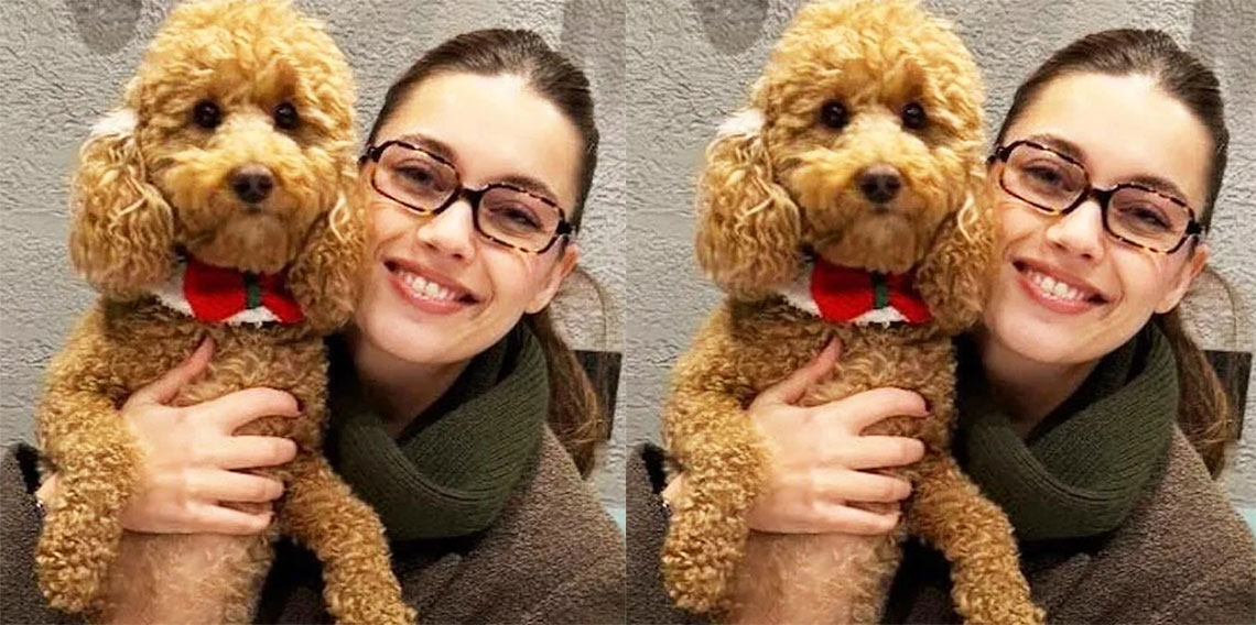 Oyuncu Afra Saraçoğlu köpeğine doğum günü partisi yaptı