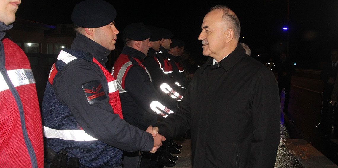 Ordu’da görevi başındaki personellerin yeni yılı kutlandı