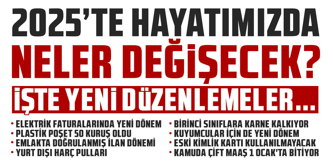 2025’te hayatımızda neler değişecek? İşte yeni düzenlemeler...