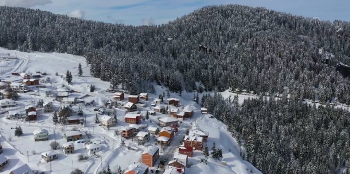 Giresun'da Kulakkaya Yaylası kış manzaralarıyla mest ediyor