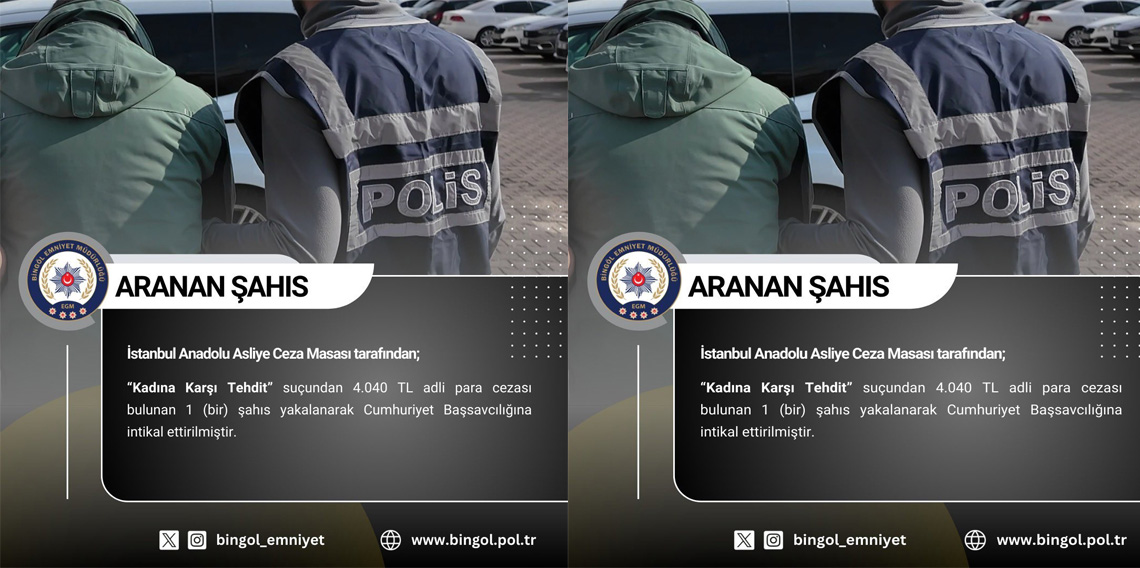  Bingöl’de haklarında arama kararı bulunan 4 kişi yakalandı