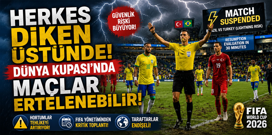 Dünya Kupası'na yıldırım engeli: Maçlar ertelenebilir