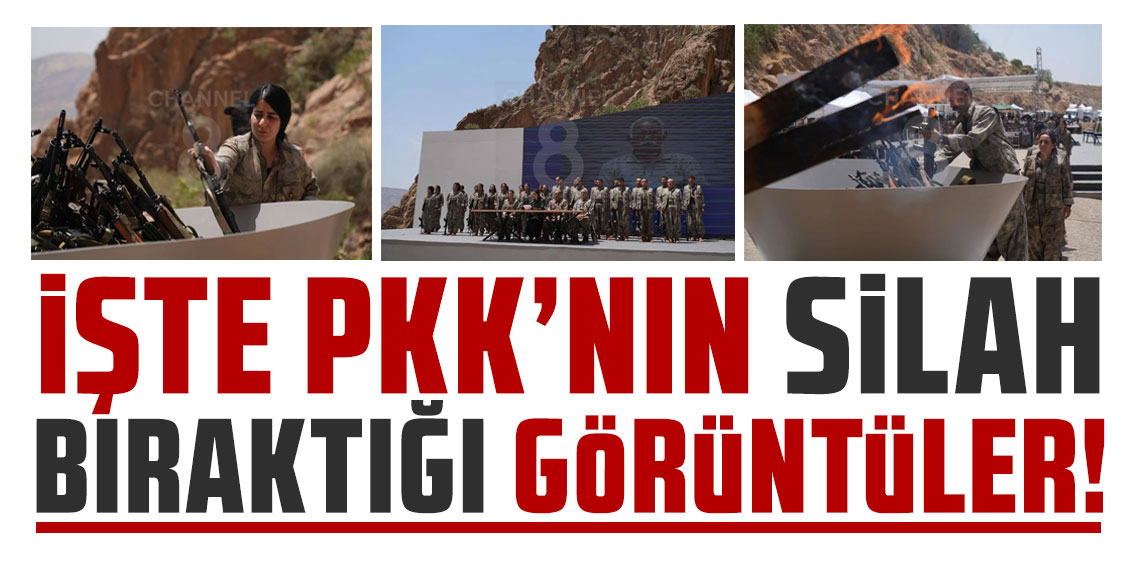 İşte PKK'lıların silah bıraktığı görüntüler!