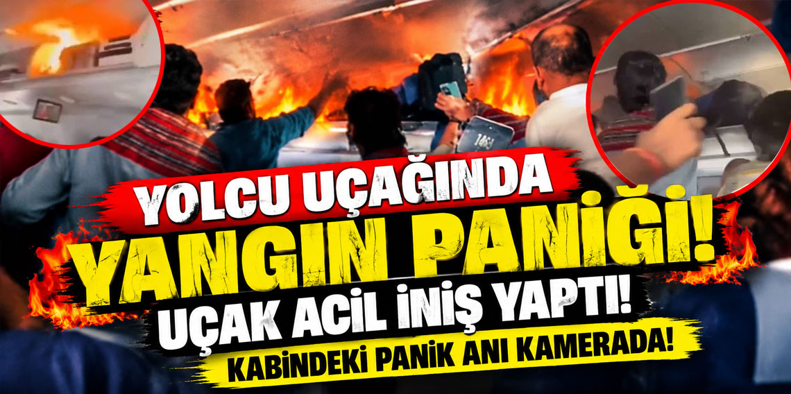 Yolcu uçağında yangın paniği: Uçak acil iniş yaptı