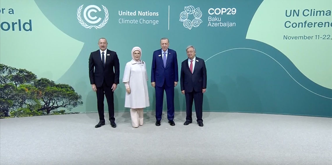 Cumhurbaşkanı Erdoğan'ın katıldığı COP29 Dünya Liderleri İklim Zirvesi başladı