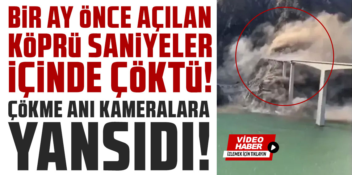 Çin'de Hongqi Köprüsü'nde kısmi çökme meydana geldi