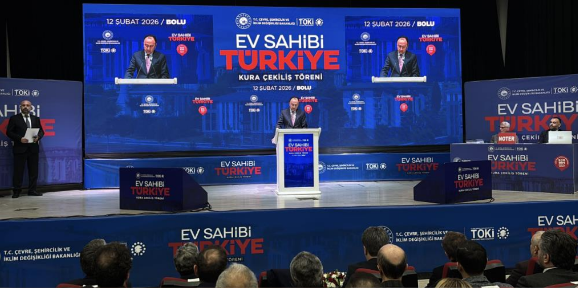 Bolu’da 500 Bin Sosyal Konut Kampanyası Kurası Çekildi