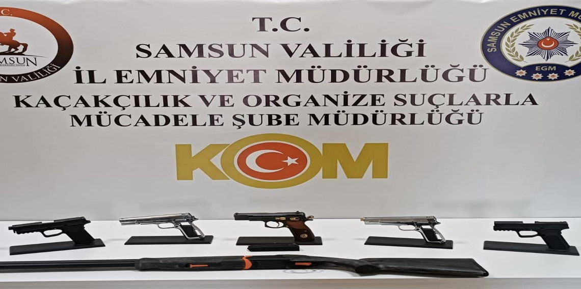 Samsun'da silah operasyonu