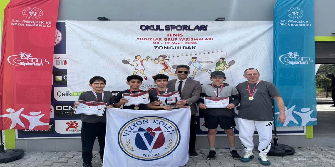 Çaycuma’da okul sporları tenis yıldızlar grup maçları heyecanı