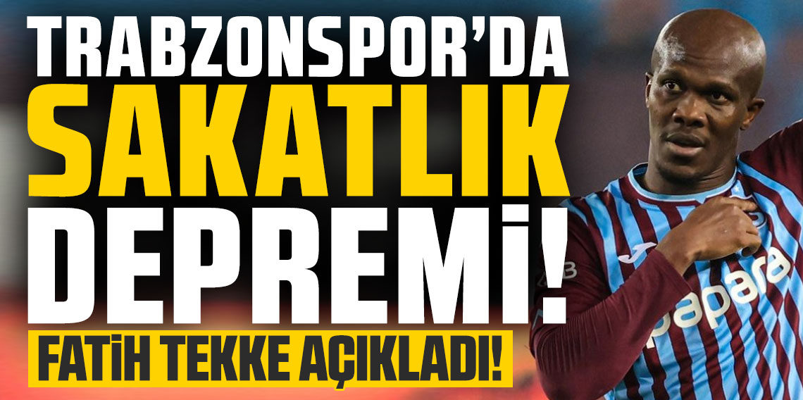 Trabzonspor'da sakatlar can sıkıyor