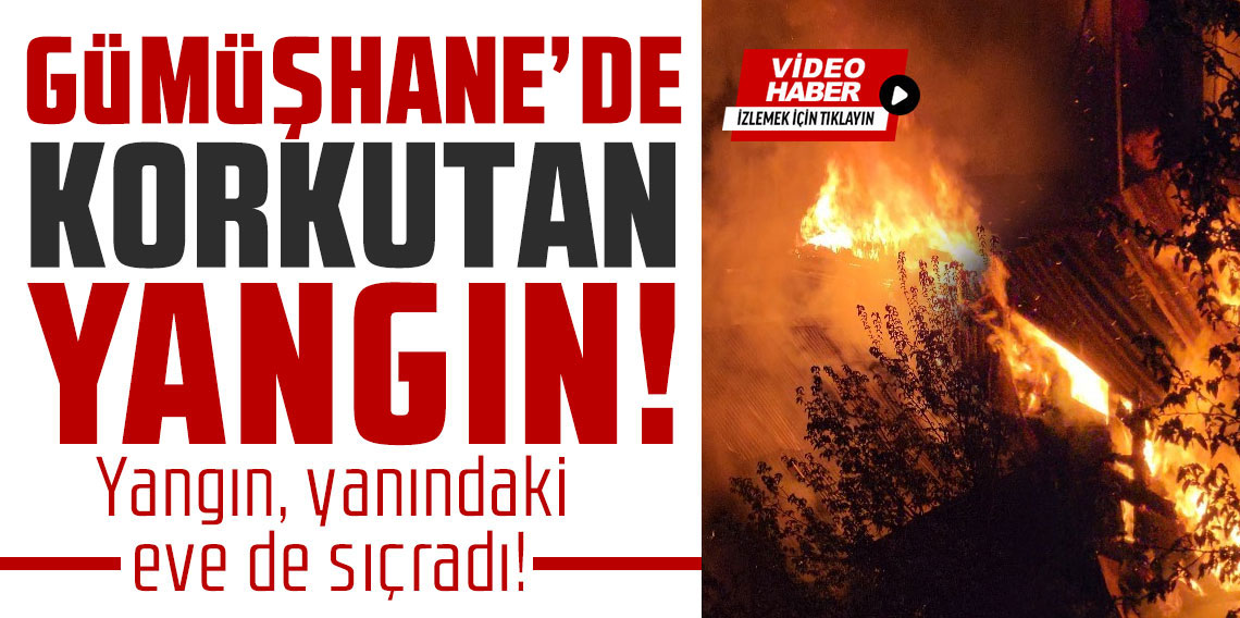 Gümüşhane'de müstakil evde çıkan yangın, yanındaki eve de sıçradı!