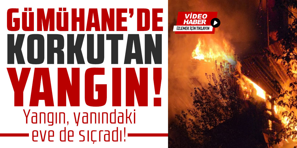 Gümüşhane'de müstakil evde çıkan yangın, yanındaki eve de sıçradı!