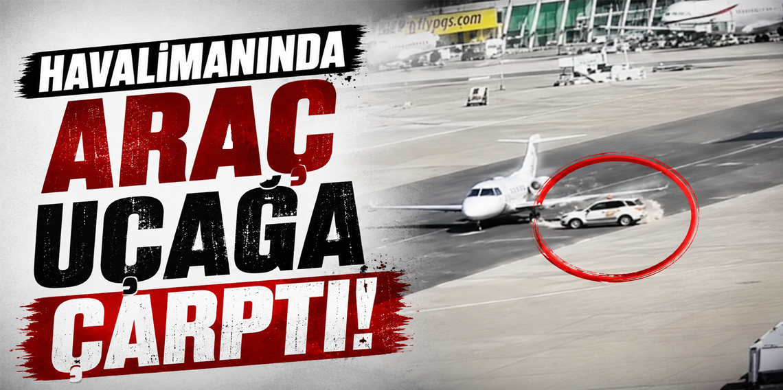 İtalya’da pistte ilerleyen özel jete araba çarptı
