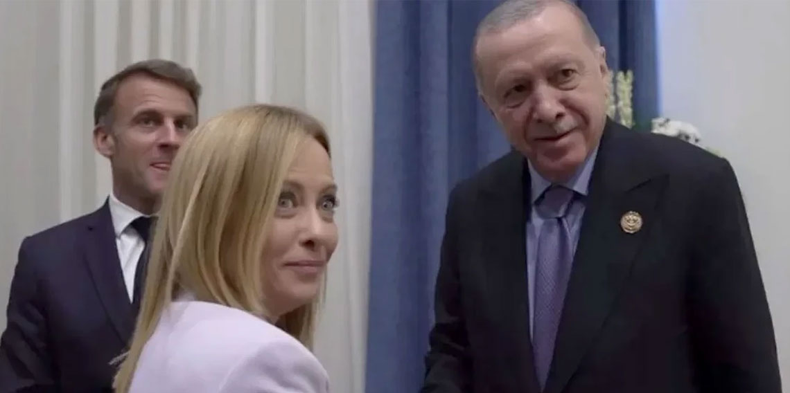 Cumhurbaşkanı Erdoğan ile Meloni arasında gülümseten diyalog!