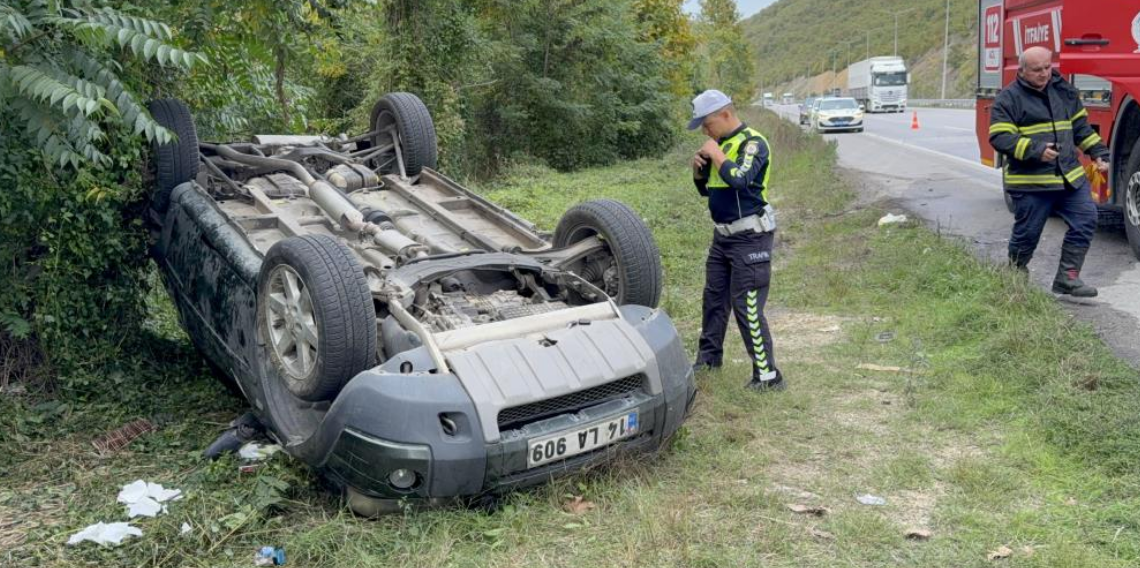 Samsun'da cip takla attı: Karı-koca yaralandı