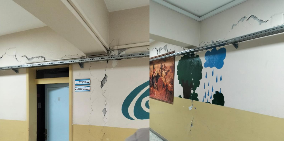 Tokat’taki 5.5’lik Deprem Okulda Hasara Yol Açtı, Niksar’daki Ortaokulda Çatlaklar Oluştu