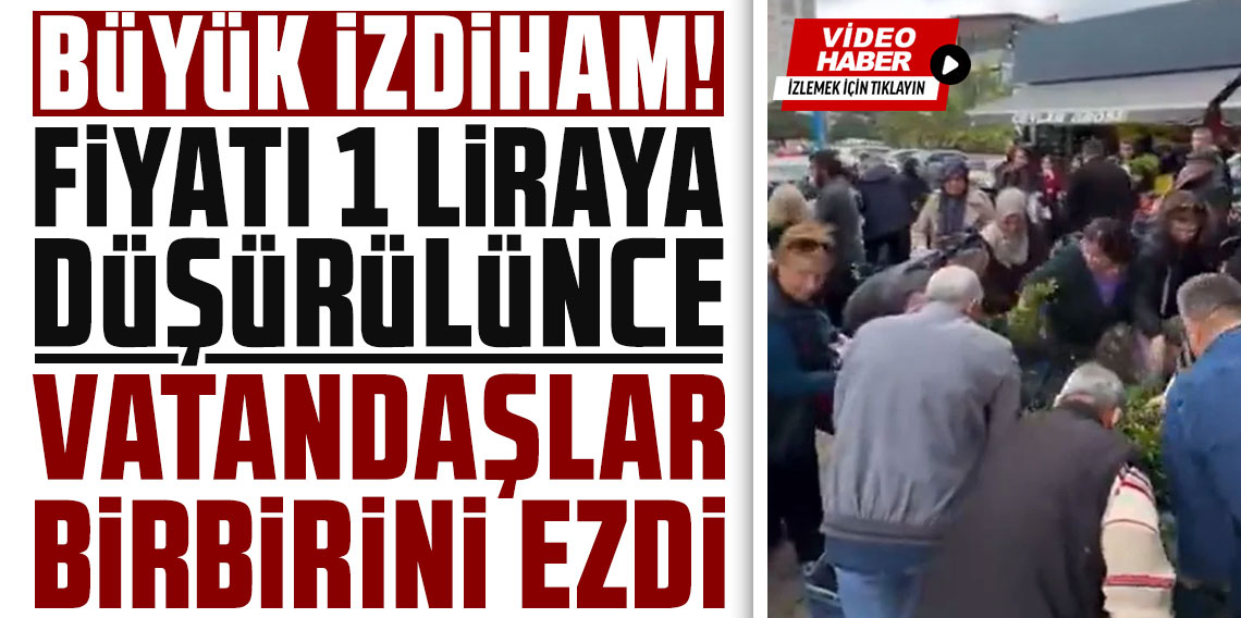 Fiyatı 1 TL'ye düşürüldü, markette büyük izdiham yaşandı
