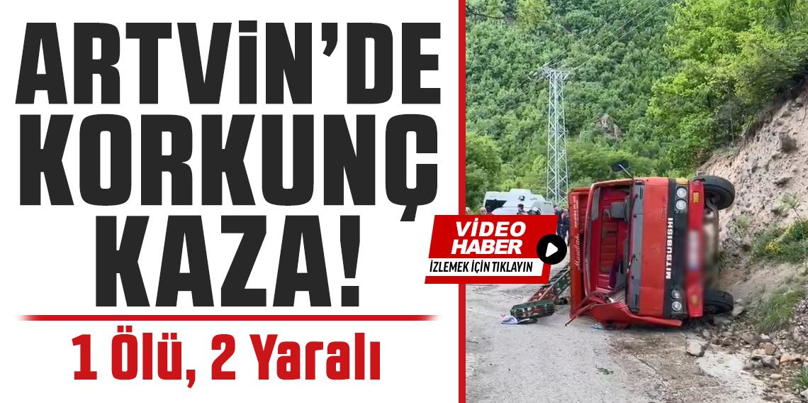 Artvin'de Korkunç Kaza! 1 ölü, 2 yaralı