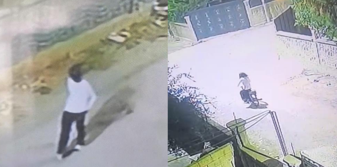 Başına poşet geçirip bisiklet çaldı