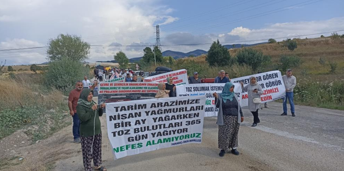Havza'da taş ocağını genişletme planına mahalleli tepkisi