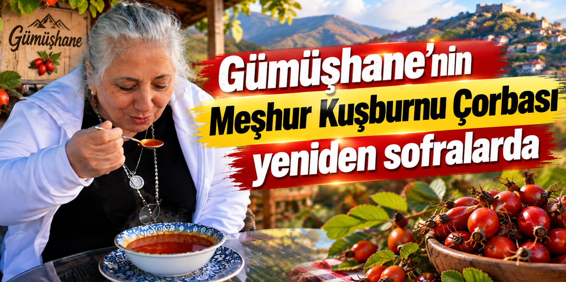 Gümüşhane'nin unutulmaya yüz tutmuş Kuşburnu Çorbası yeniden sofralarda
