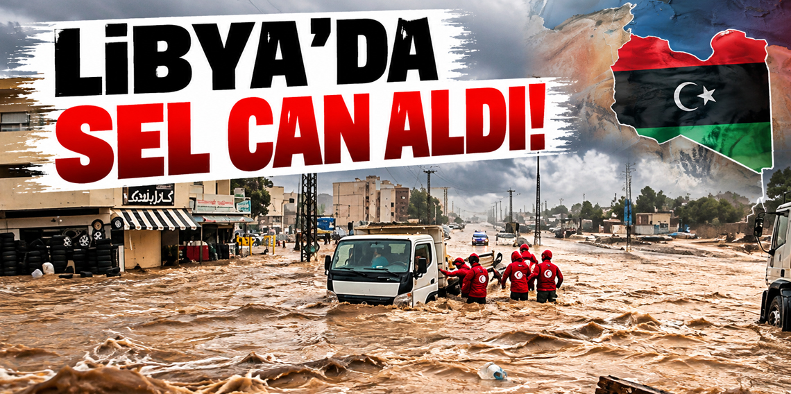 Libya’da şiddetli yağış sele neden oldu