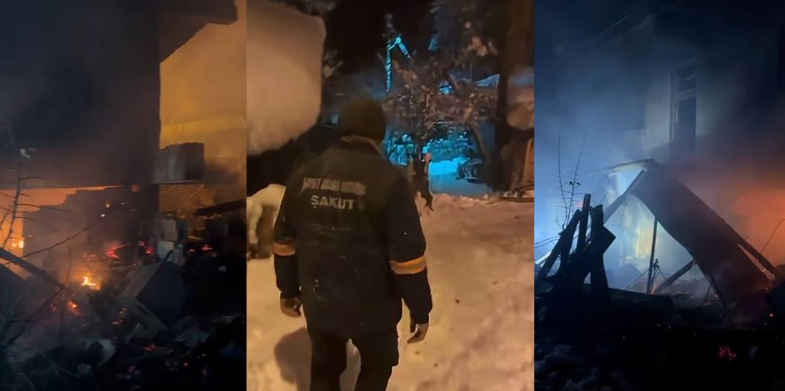 Artvin'deki yangına ulaşım kar nedeniyle güçlükle sağlandı