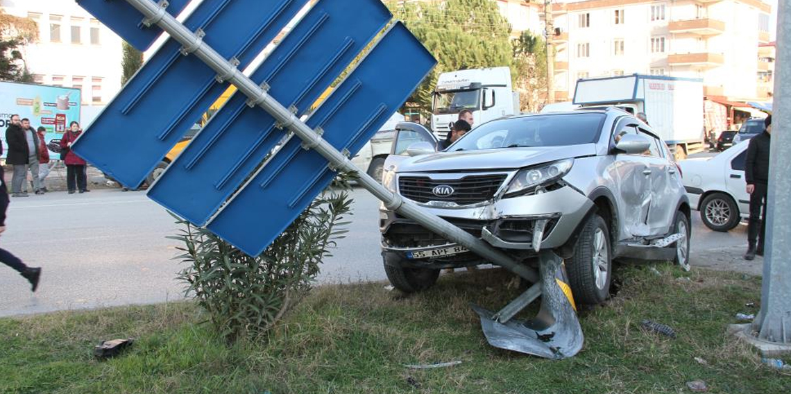 Çarşamba’da trafik kazası: 3 yaralı