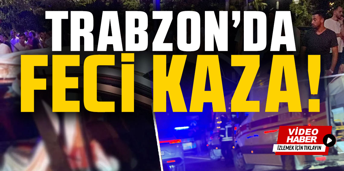 Trabzon'da zincirleme kaza! Kaza anı kamerada