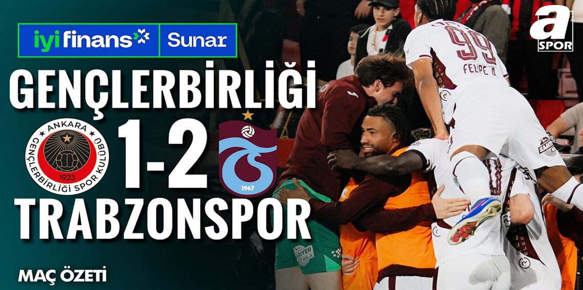 Gençlerbirliği 1-2 Trabzonspor | MAÇ ÖZETİ 