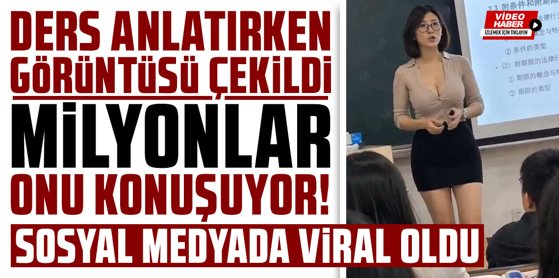 Çin’de ders verirken görüntüsü çekilen bir öğretmen viral oldu