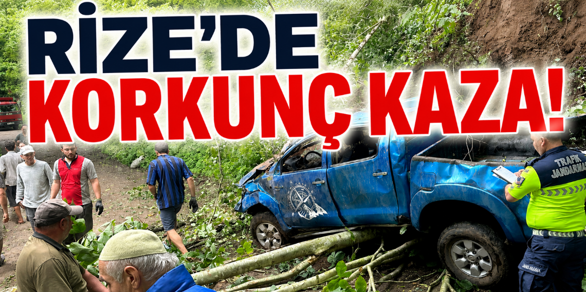 Rize'de korkunç kaza
