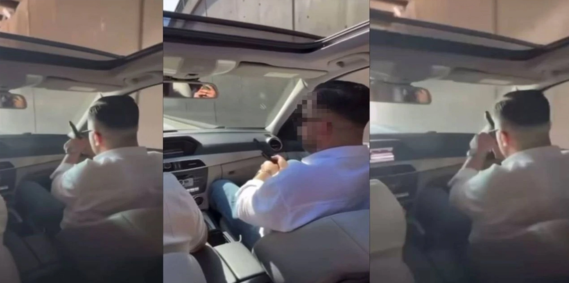 Seyir halindeki araçtan peş peşe böyle ateş açtı