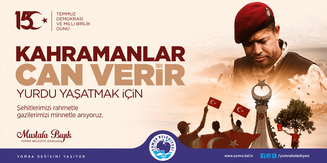 YOMRA BELEDİYESİ 15 TEMMUZ İLANI