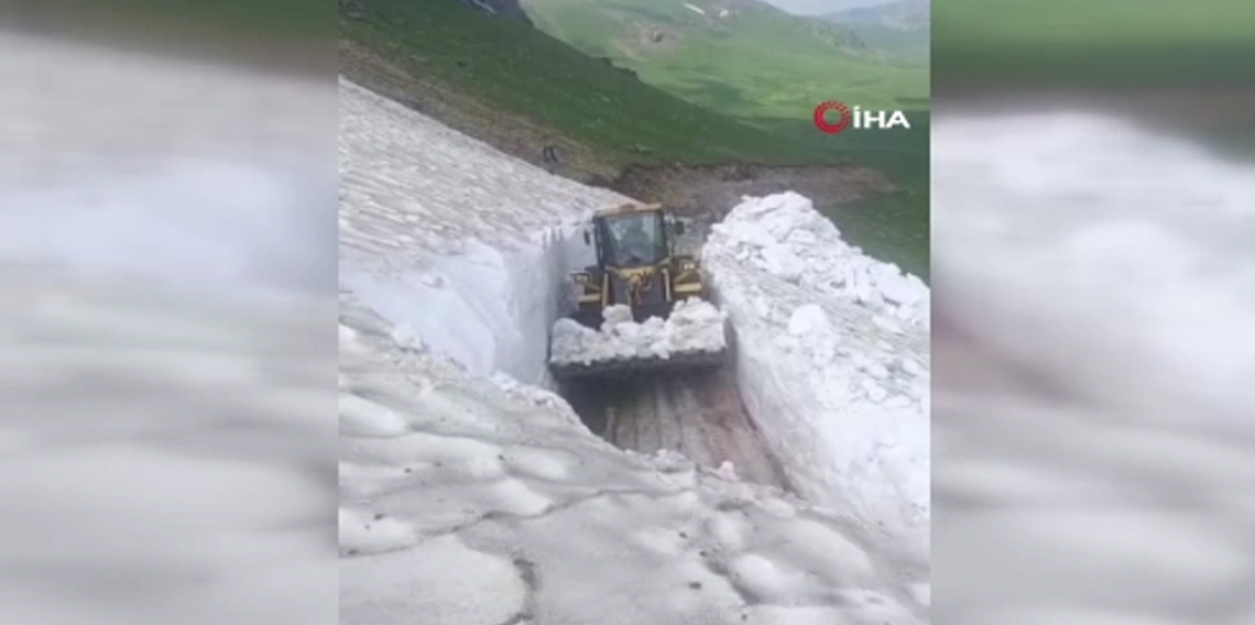 Kars’ta temmuz ortasında 3 metre kar