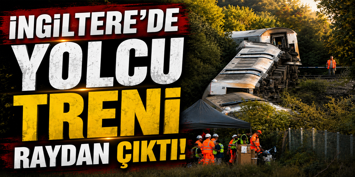 İngiltere'de yolcu treni raydan çıktı