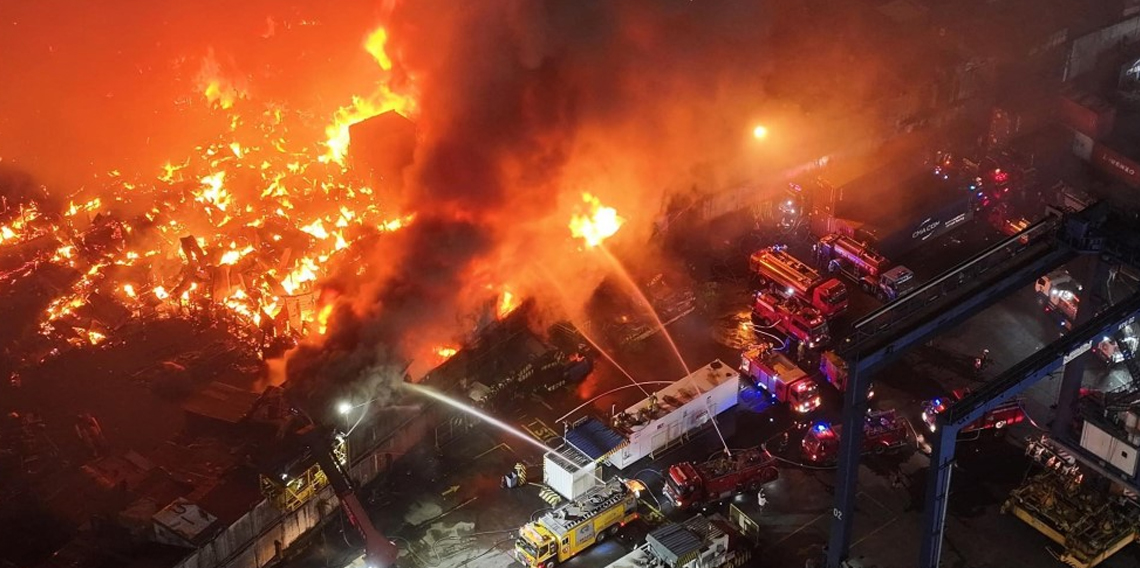 Filipinler’in başkenti Manila’da korkutan yangın