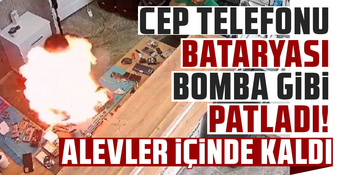 Cep telefonu bataryası bomba gibi patladı, bir kişi alevler içinde kaldı