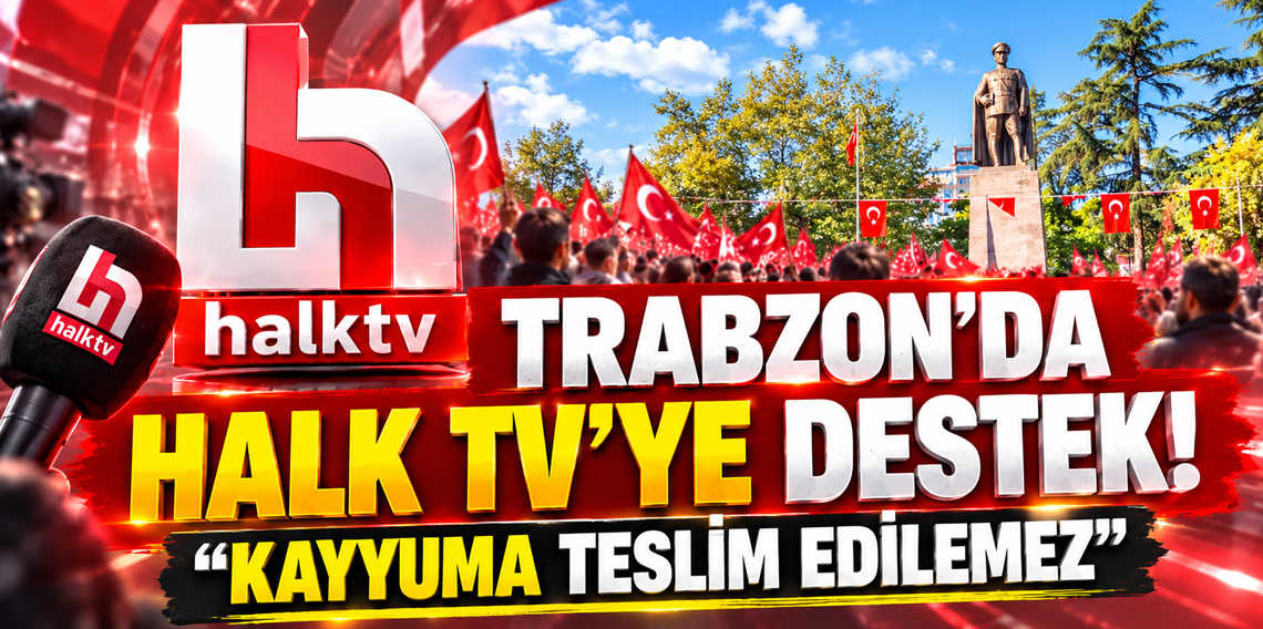Trabzon’da Halk TV’ye destek! “Kayyuma teslim edilemez”