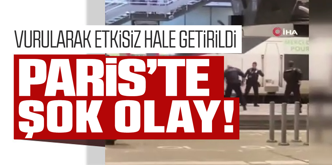 Paris’te alarm: Tren garında bıçaklı saldırgan vurularak durduruldu