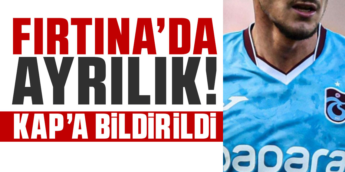 Trabzonspor'da son dakika! Sözleşmesi fesh edildi!