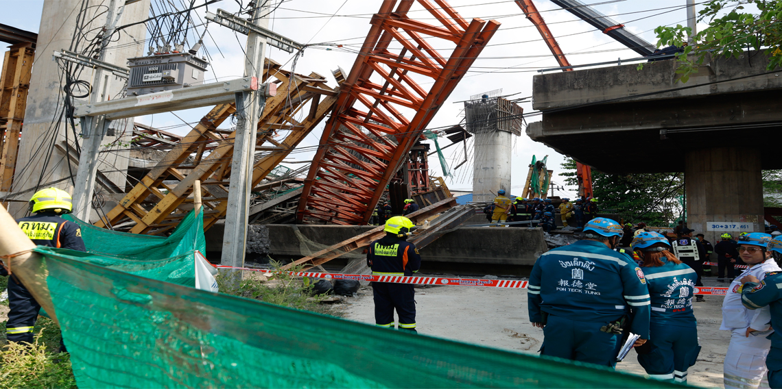 Tayland'da köprü inşaatında çökme: 7 ölü, 30 yaralı
